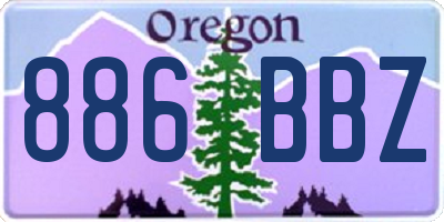 OR license plate 886BBZ