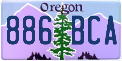 OR license plate 886BCA