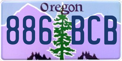 OR license plate 886BCB