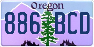 OR license plate 886BCD