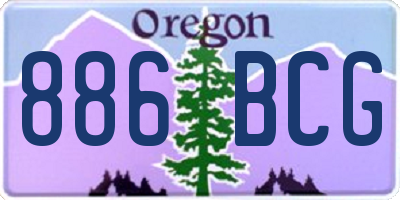 OR license plate 886BCG