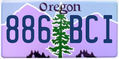OR license plate 886BCI