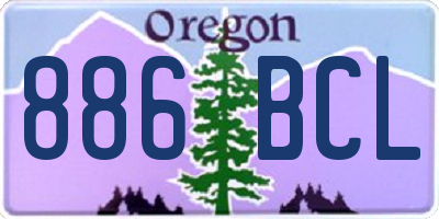 OR license plate 886BCL