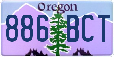 OR license plate 886BCT