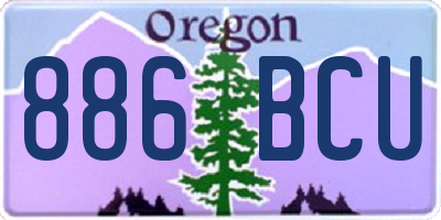OR license plate 886BCU