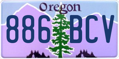 OR license plate 886BCV
