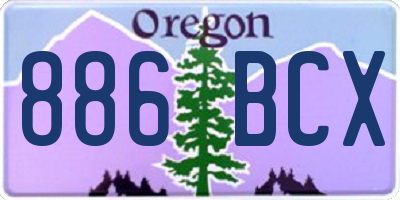OR license plate 886BCX