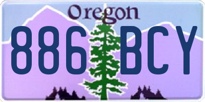 OR license plate 886BCY