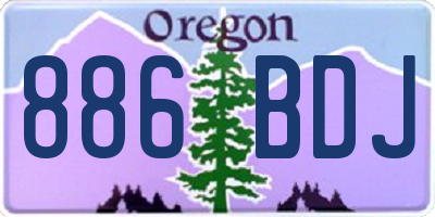 OR license plate 886BDJ