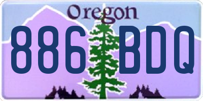 OR license plate 886BDQ
