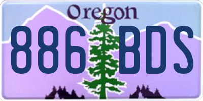 OR license plate 886BDS