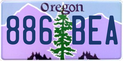 OR license plate 886BEA