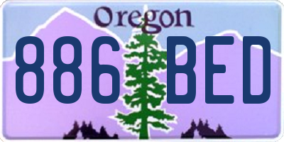 OR license plate 886BED