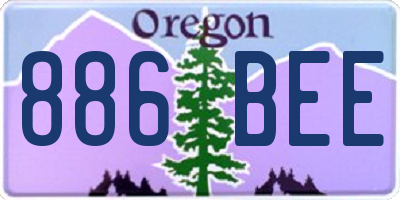 OR license plate 886BEE