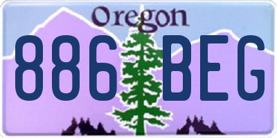OR license plate 886BEG