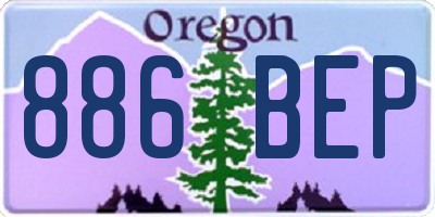 OR license plate 886BEP