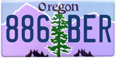 OR license plate 886BER