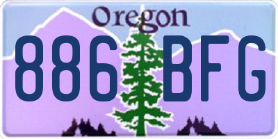 OR license plate 886BFG