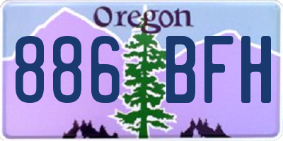 OR license plate 886BFH