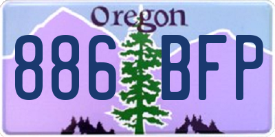 OR license plate 886BFP