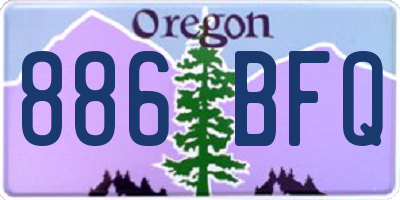 OR license plate 886BFQ