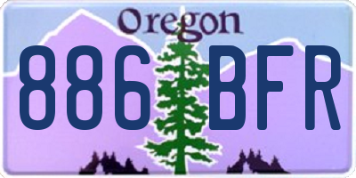 OR license plate 886BFR