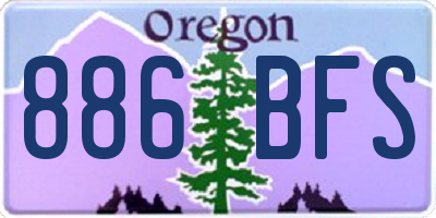 OR license plate 886BFS