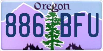 OR license plate 886BFU