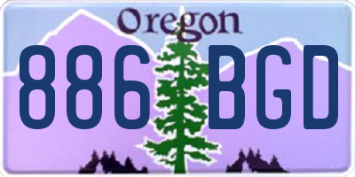 OR license plate 886BGD