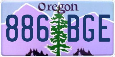 OR license plate 886BGE