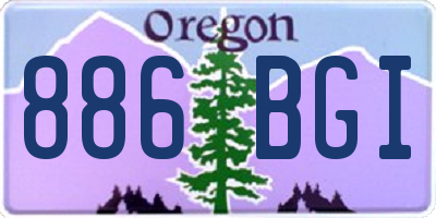 OR license plate 886BGI
