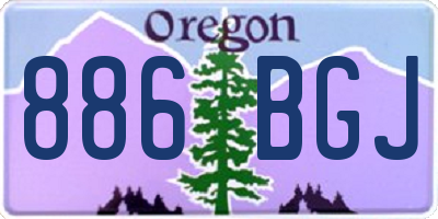 OR license plate 886BGJ