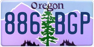 OR license plate 886BGP