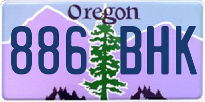 OR license plate 886BHK