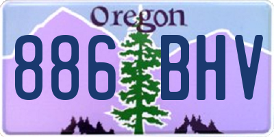OR license plate 886BHV