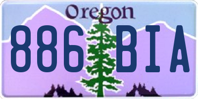 OR license plate 886BIA