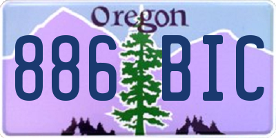 OR license plate 886BIC