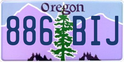 OR license plate 886BIJ