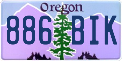 OR license plate 886BIK