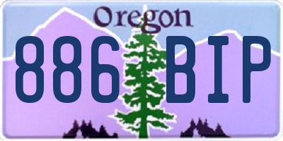 OR license plate 886BIP