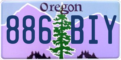 OR license plate 886BIY