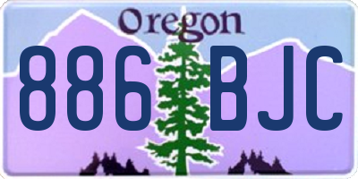 OR license plate 886BJC