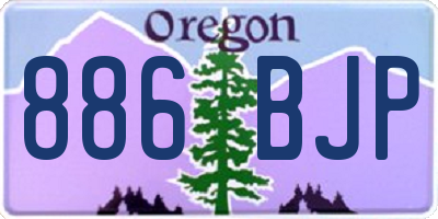 OR license plate 886BJP