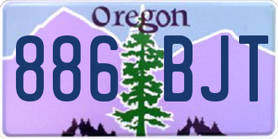 OR license plate 886BJT