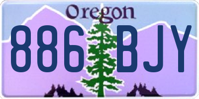 OR license plate 886BJY