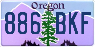 OR license plate 886BKF