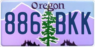 OR license plate 886BKK