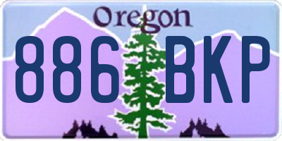 OR license plate 886BKP
