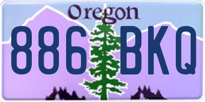 OR license plate 886BKQ