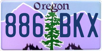 OR license plate 886BKX